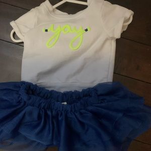 Yay Cat and Jack Shirt and skirt set